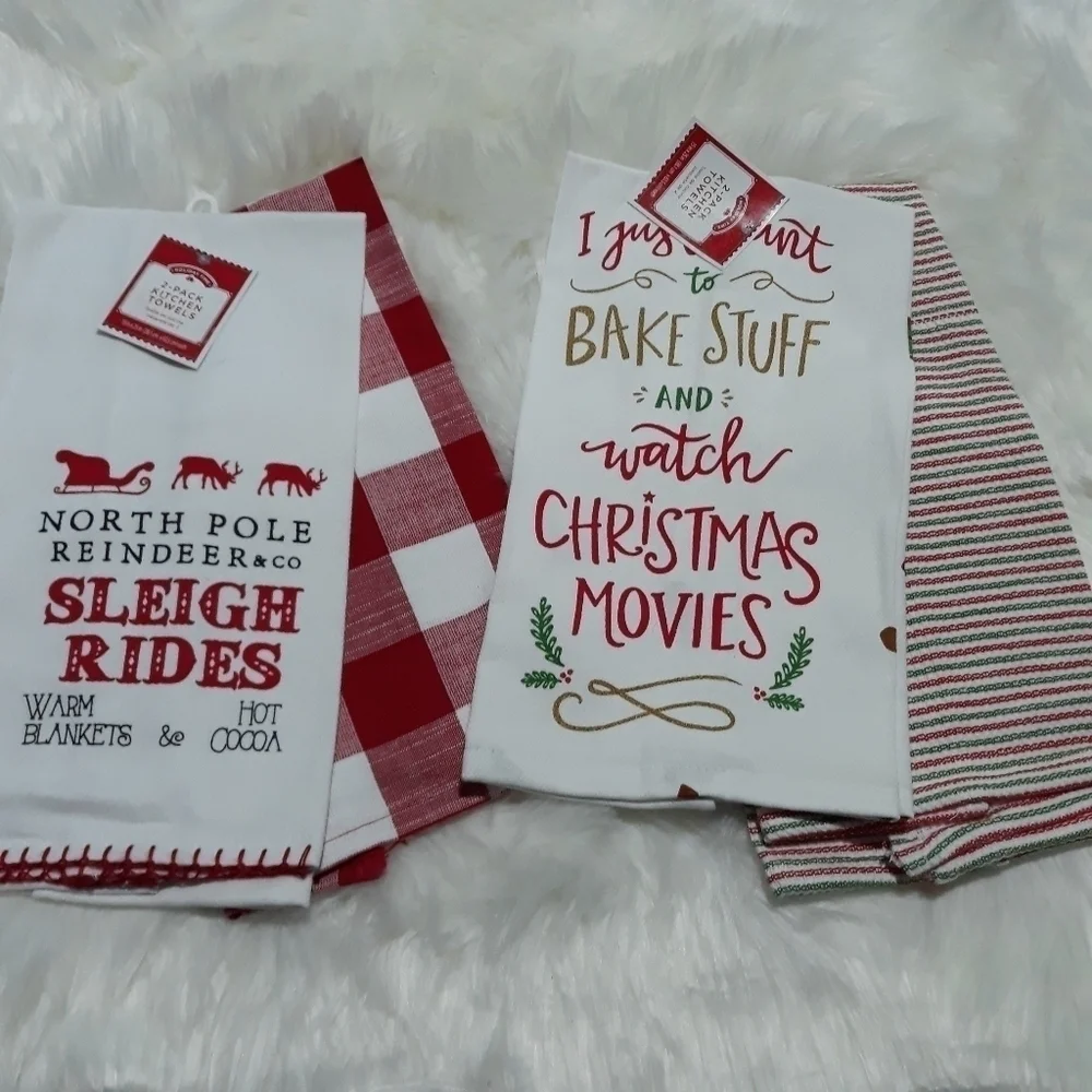 Christmas kitchen towels - 4 qty
